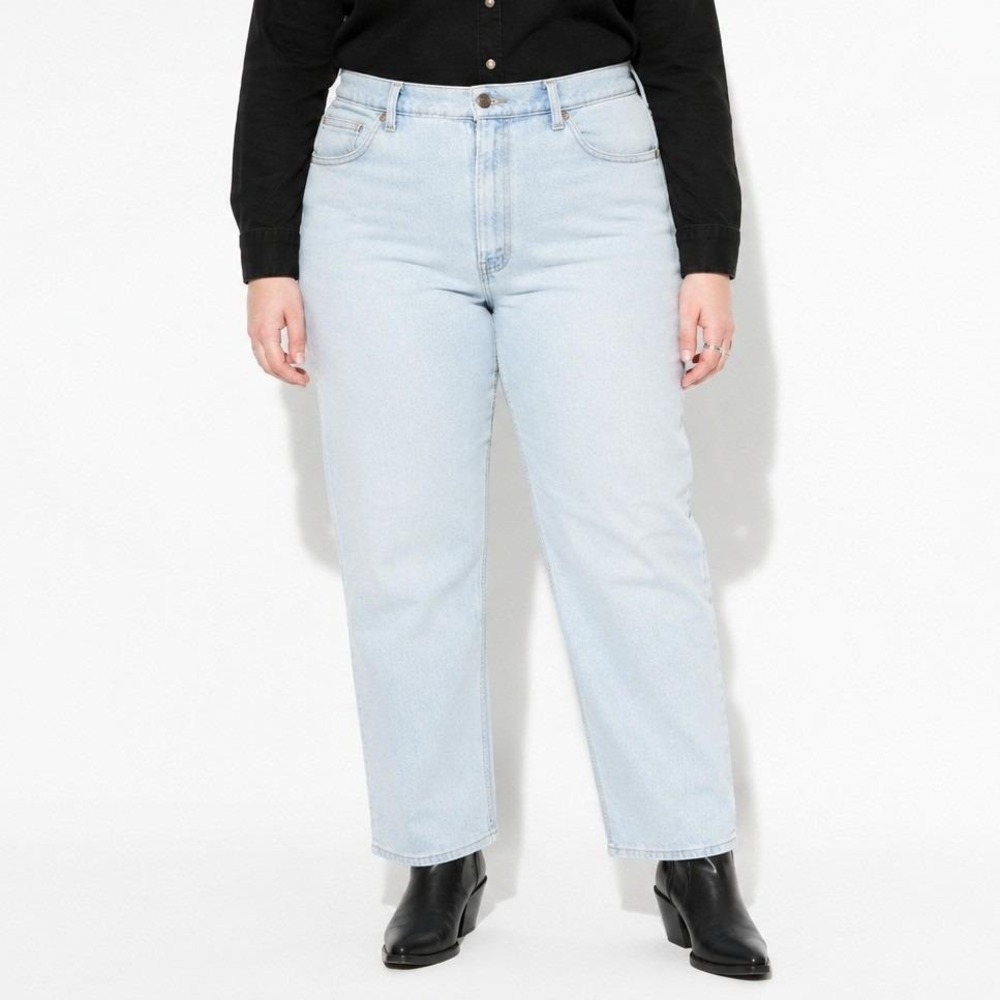 80s Vintage Levis 540 Flex Denim Jeans Women 14/16 Light Wash High Rise Straight